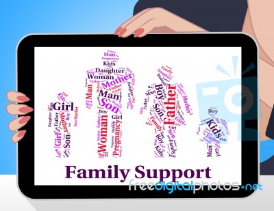 Family Support Indicates Blood Relative And Families Stock Image