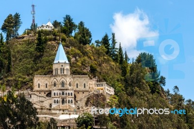 Famous Biblian's Santuario De La Virgen Del Rocio, Ecuador Stock Photo