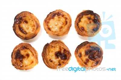 Famous Portuguese Egg Pastry Tart Stock Photo