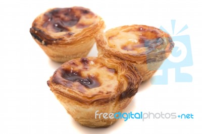 Famous Portuguese Egg Pastry Tart Stock Photo