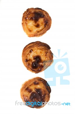 Famous Portuguese Egg Pastry Tart Stock Photo