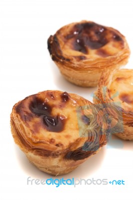 Famous Portuguese Egg Pastry Tart Stock Photo