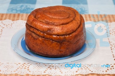 Famous Portuguese Folar Cake Stock Photo