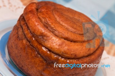 Famous Portuguese Folar Cake Stock Photo