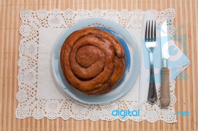 Famous Portuguese Folar Cake Stock Photo