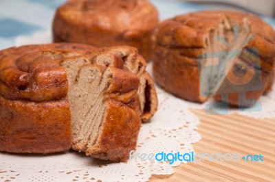 Famous Portuguese Folar Cake Stock Photo