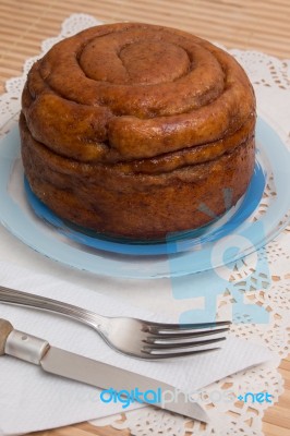 Famous Portuguese Folar Cake Stock Photo