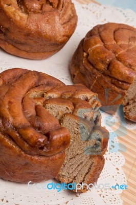 Famous Portuguese Folar Cake Stock Photo