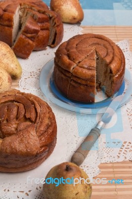 Famous Portuguese Folar Cake Stock Photo