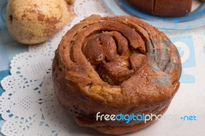 Famous Portuguese Folar Cake Stock Photo