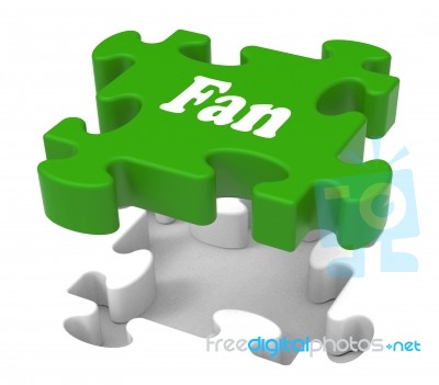 Fan Jigsaw Shows Online Follower Likes Or Internet Fans Stock Image