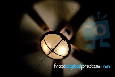 Fan Spinning Dark Circle Stock Photo