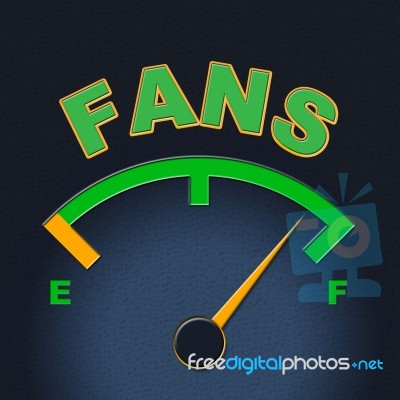 Fans Gauge Shows Like Web And Dial Stock Image