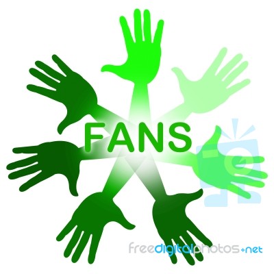 Fans Hands Indicates Social Media And Arm Stock Image