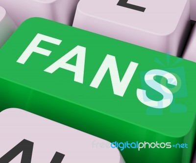 Fans Key Shows Follower Or Internet Fan Stock Image