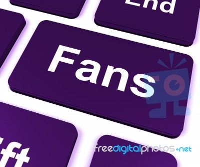 Fans Key Shows Follower Or Internet Fan Stock Image