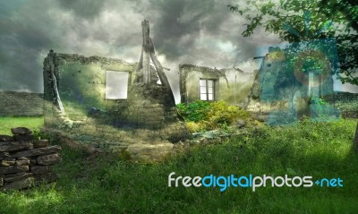 Fantastic Ruins Stock Photo