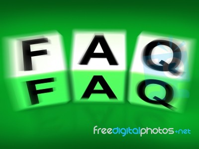 Faq Blocks Displays Question Answer Information And Advice Stock Image