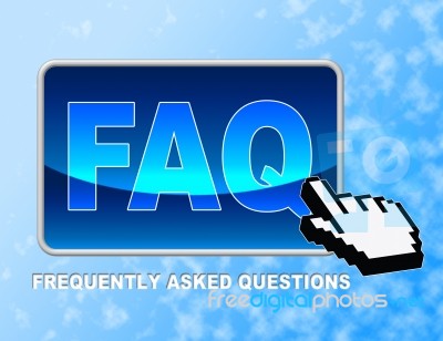 Faq Button Shows Frequently Asked Questions And Answer Stock Image