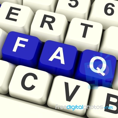 FAQ Computer Keys Stock Image