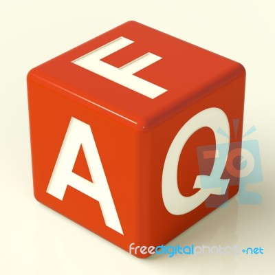 Faq Dice Stock Image