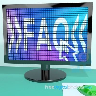 FAQ On Blue Computer Screen Stock Image