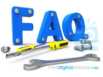 Faq Online Shows World Wide Web And Help Stock Image