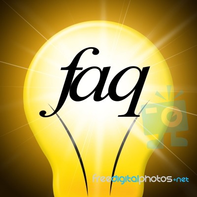 Faq Questions Shows Help Faqs And Asking Stock Image