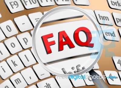 Faq Zoom On Keyboard Stock Image