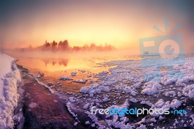 Fariy Winter Dawn Stock Photo