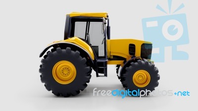 Farm Tractor In Studio Stock Image