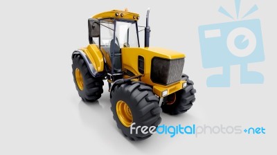 Farm Tractor In Studio Stock Image