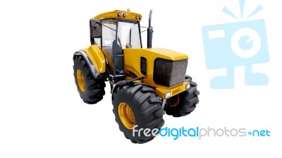 Farm Tractor Isolated Stock Image