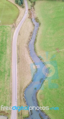 Farming Field In Tasmania, Australia Stock Photo