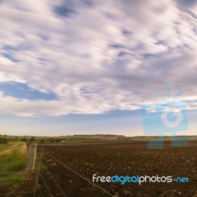 Farming Field In Toowoomba, Australia Stock Photo