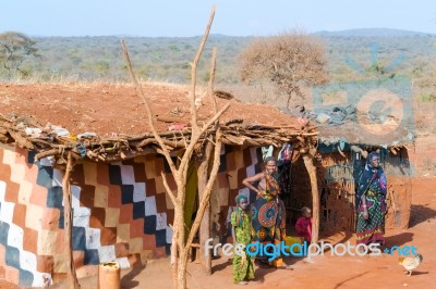 Farmland Landscape In Ethiopia Stock Photo