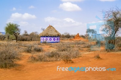 Farmland Landscape In Ethiopia Stock Photo