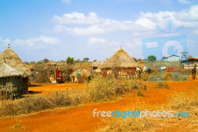 Farmland Landscape In Ethiopia Stock Photo