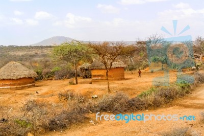 Farmland Landscape In Ethiopia Stock Photo