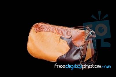 Fashion Bag On Black Background Stock Photo