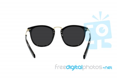 Fashion Black Sunglasses Isolated Stock Photo