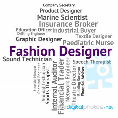 Fashion Designer Means Text Designed And Vogue Stock Image