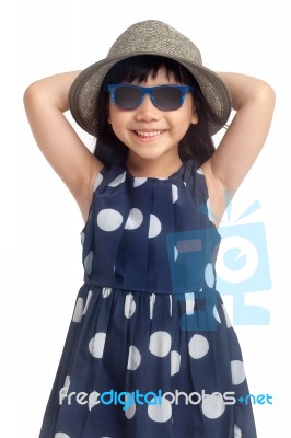 Fashion Little Girl Stock Photo