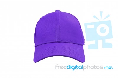 Fashion Purple Cap Isolated Stock Photo