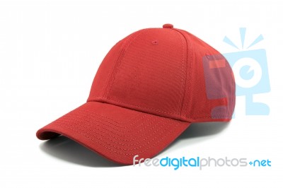 Fashion Red Cap Isolated Stock Photo