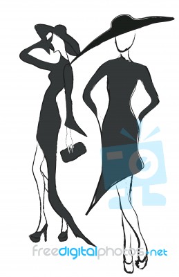 Fashion Sketch Stock Image