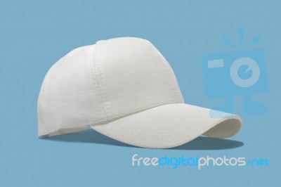 Fashion White Cap Isolated Stock Photo