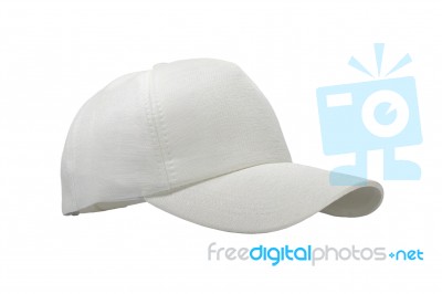 Fashion White Cap Isolated Stock Photo