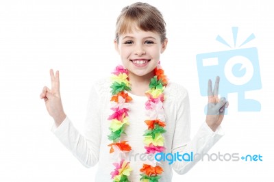 Fashionable Pretty Cute Girl Stock Photo