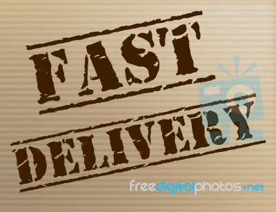 Fast Delivery Means High Speed And Action Stock Image